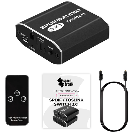 Optyczny rozdzielacz audio SPDIF Toslink 1x3