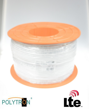 Kabel antenowy koncentryczny POLYTRON Poka 110 RG6 CU 1,02 LTE 300mb.