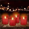 LED rote Kerzen Goobay 75x10cm KIT 4x