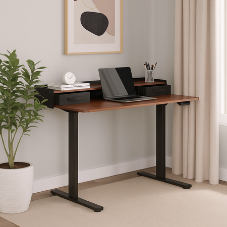 Biurko Elektryczne Regulowane SPEF133BM 120x60 z Szufladą i USB z pamięcią - zdjęcie 2