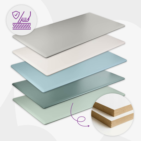 Blat MDF malowany proszkowo140x70x2.5 Sage Green