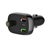 Szybka ładowarka samochodowa 36W Transmiter FM Bluetooth 5.0 LDNIO C704Q Czarna