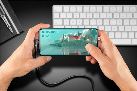 USB-C - USB 3.2 Gen1 GAME Gewinkeltes Goobay Kabel 1m - zdjęcie 2