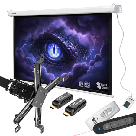 Zestaw ekran elektryczny PVC EASY VIEW uchwyt transmiter pilot