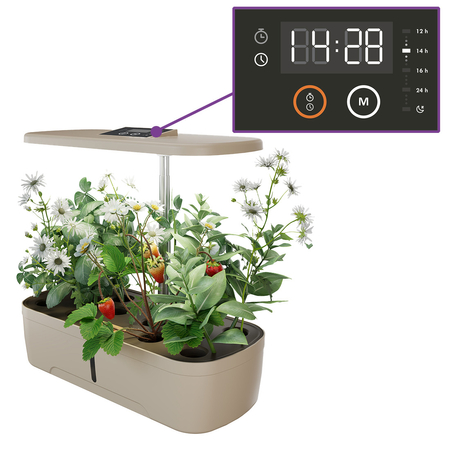 Inteligentna doniczka SMART GARDEN beżowa z systemem nawadniania Spacetronik SPGC10 - zdjęcie 2