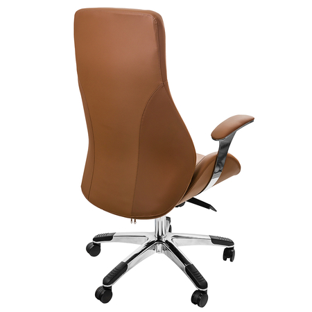 Fotel ergonomiczny biurowy z podłokietnikiem Spacetronik ALMA brąz