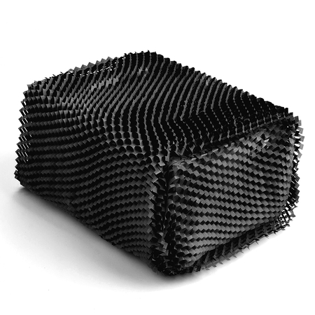 Geschnittenes Honigwabenpapier Schwarz 30cm x 100m