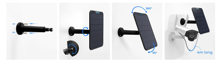 Solarmodul 6W für USBC Kameras Reolink 2 schwarz 4m