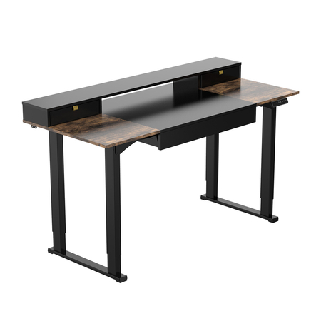 Mobile Electric Desk with Shelf Drawers    