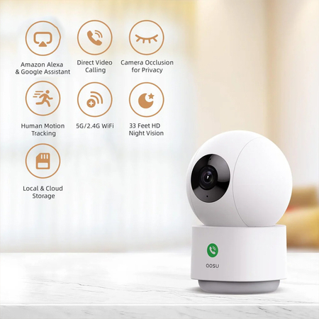 Kamera wewnętrzna obrotowa 2K WiFi Aosu P1 SL-C2E