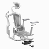 Krzesło do ergonomicznego biura 6D Spacetronik DORIS 40 szare z regulowanym zagłówkiem i podłokietnikami