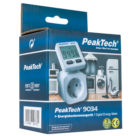 Cyfrowy Licznik Zużycia Energii PeakTech 9034
