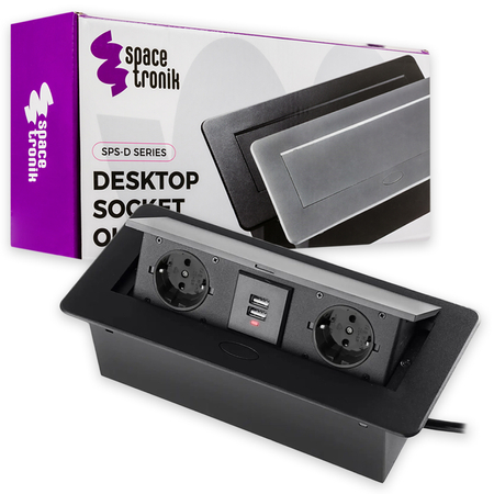 Gniazdo blatowe otwierane Spacetronik SPS-D24B V2 Outlet B