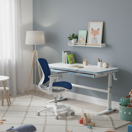 Zestaw regulowane biurko i krzesełko Spacetronik XD dla chopca - zdjęcie 2