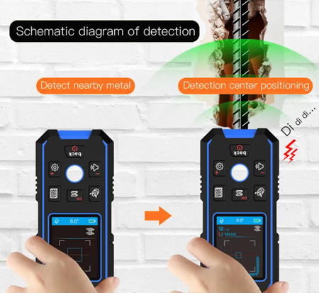 Detektor metalu, drewna, przewodów w ścianach Wall Detector Noyafa NF-518