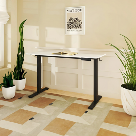 Stelaż elektryczny do biurka z regulacją wysokości, czarny, Spacetronik SPE-122