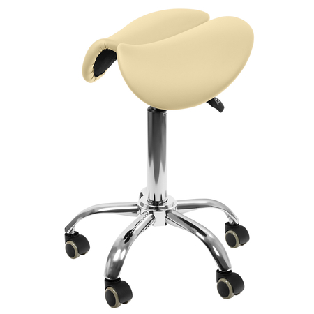 Ergonomiczny hoker siodło taboret obrotowy Spacetronik Sella (beżowy)