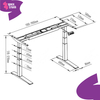Elektryczny stelaż biurkowy 51-121 cm  SPE-244B
