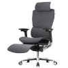 Fotel ergonomiczny biurowy 3D z podnóżkiem Spacetronik Torhild Szary OUTLET