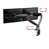 Wytrzymały uchwyt do 2 monitorów VESA 17”-35” Spacetronik SPA-S120B z wejściami USB OUTLET