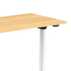 Regulowane biurko z elektryczną zmianą wysokości Spacetronik Moris SPE-O121, 100x60, Biały stelaż, blat jasne drewno