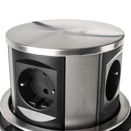 Spacetronik SPS-R3D5B V2 runde Tischsteckdose