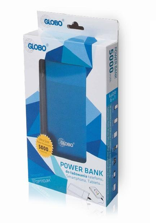PowerBank GLOBO PWR5 uniwersalny, 5000mAh - czarny