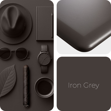 Blat MDF malowany proszkowo 120x60x2.5 Iron Grey