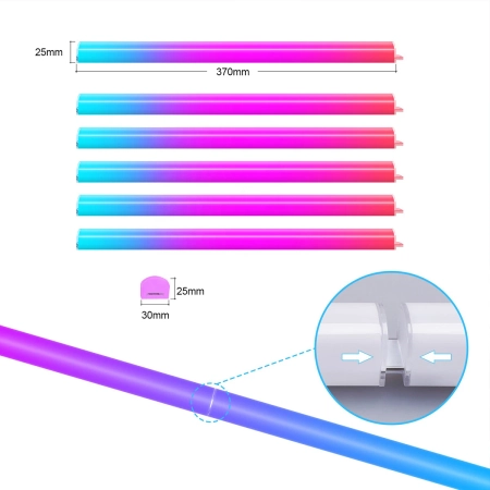 Lampa modułowa naścienna LED LED RGB WIFI 240 cm GLOW Wall