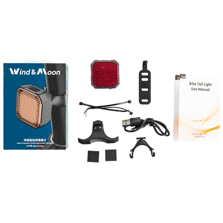 Lampka rowerowa tylna Wind and moon WT28 animacja emoji