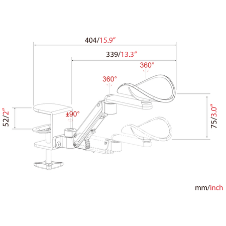 Adjustable Arm Rest for desk