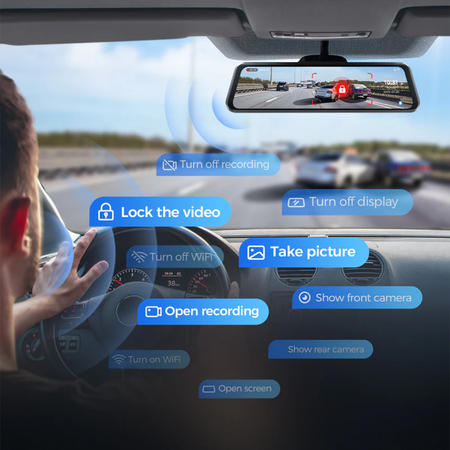 Wideorejestrator w Lusterku 4K 2CH WiFi GPS AZDOME PG17Max