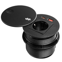 Spacetronik SPS-R1D3B V2 runde Tischsteckdose