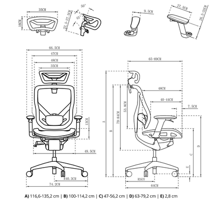 Fotel biurowy Spacetronik Merak SPC-MER (szary)
