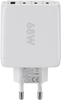 Ładowarka sieciowa 3x USB-C + USB superszybkie ładowanie 68W QC 3.0 PD Goobay biała