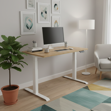 Biurko elektryczne Spacetronik SPE-232OW 100×60 Retro