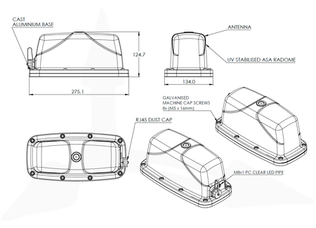 Antena 4w1 WiFi MIMO4x4 Poynting EPNT-7-V1-01