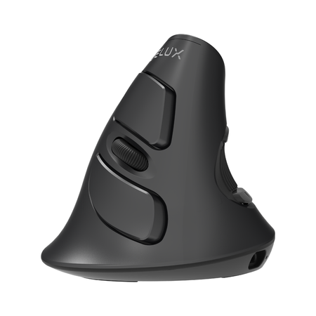 Ergonomische Maus Delux M618G DB in schwarz staubfrei - zdjęcie 2
