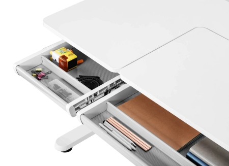 Biurka dla dziecka ręczne Spacetronik XD SPE-X104WW 120x60 cm biały+szary OUTLET