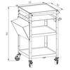 Wózek hotelowy organizer magazynowy 3 półkowy na kółkach Spacetronik SPC-140B