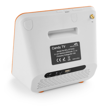 Mini Portable TV 7" DVB-T2 H.265 Orange