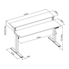 Spacetronik Moris 133WO 140x70 elektrischer Schreibtisch