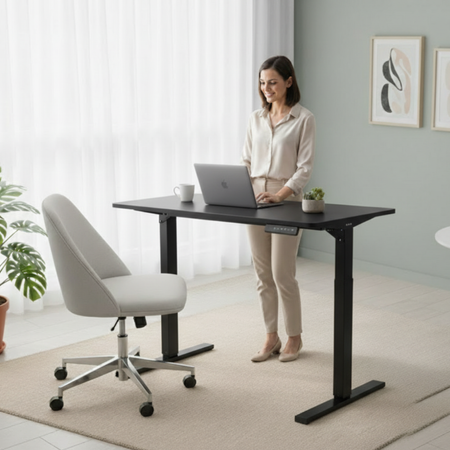 Biurko Elektryczne Regulowane 120x60 SPEO125BB - Czarne