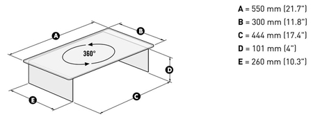 Podstawka pod TV Meliconi Rotobridge Elite M czarna 469000