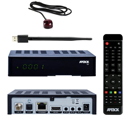 Apebox S2 WiFi DVB-S2 H.265 IPTV Stalker + Xtream TV CCCAM