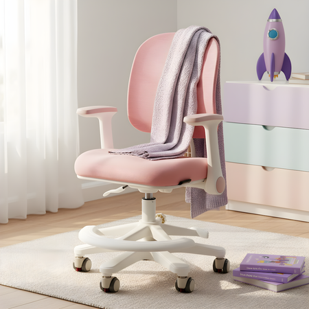 Fotel ergonomiczny dziecięcy Spacetronik SPC-XD-19P Różowe - zdjęcie 2