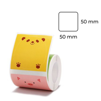 Etykiety seria B Niimbot 50x50 mm 150 szt kreskówki