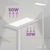 Lampa stojąca biurowa LED GLOW D24 9600 lm Biała