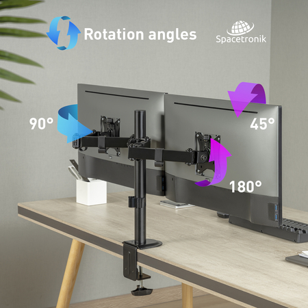 Uchwyt na dwa monitory Spacetronik SPA-120