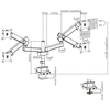 Uchwyt na dwa monitory Spacetronik SPA-H120